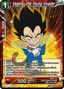 Vegeta, the Young Invader (Common) [BT13-023] | The Time Vault CA