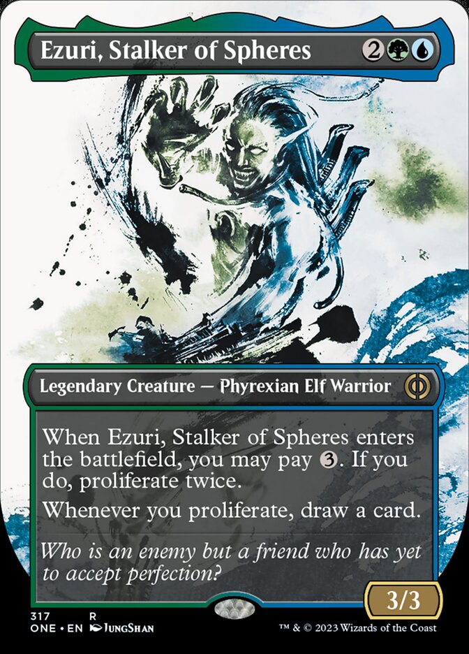 Ezuri, Stalker of Spheres (Borderless Ichor) [Phyrexia: All Will Be One] | The Time Vault CA