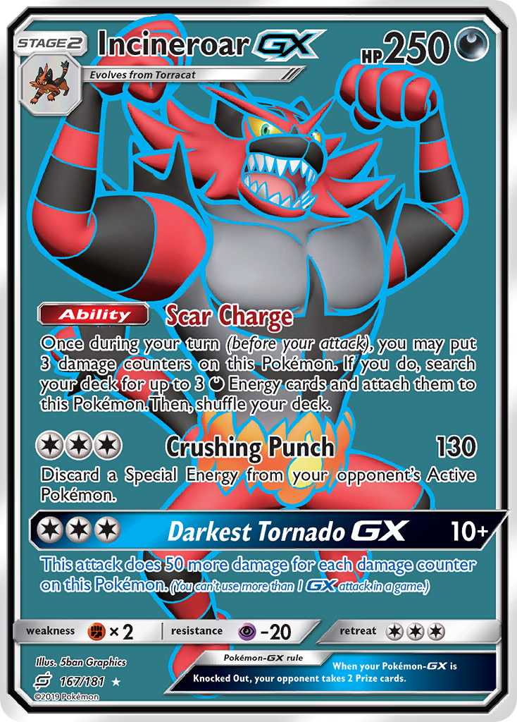 Incineroar GX (167/181) [Sun & Moon: Team Up] | The Time Vault CA