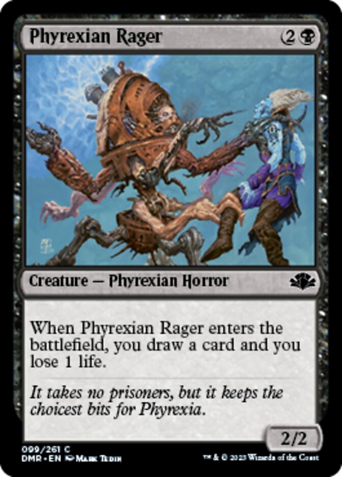Phyrexian Rager [Dominaria Remastered] | The Time Vault CA