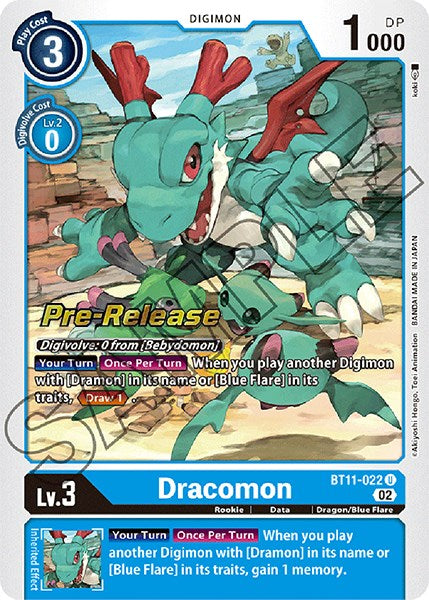 Dracomon [BT11-022] [Dimensional Phase Pre-Release Promos] | The Time Vault CA