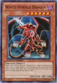 White-Horned Dragon [GLD4-EN014] Common | The Time Vault CA