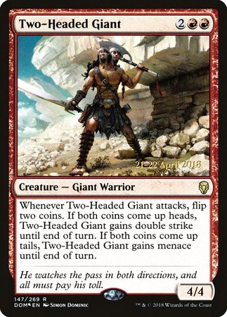 Two-Headed Giant [Dominaria Promos] | The Time Vault CA