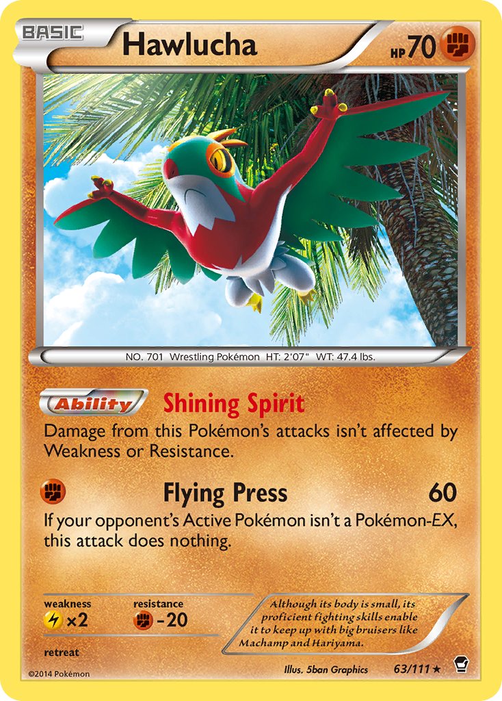 Hawlucha (63/111) (Cosmos Holo) (Blister Exclusive) [XY: Furious Fists] | The Time Vault CA