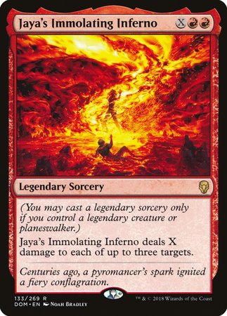 Jaya's Immolating Inferno [Dominaria] | The Time Vault CA