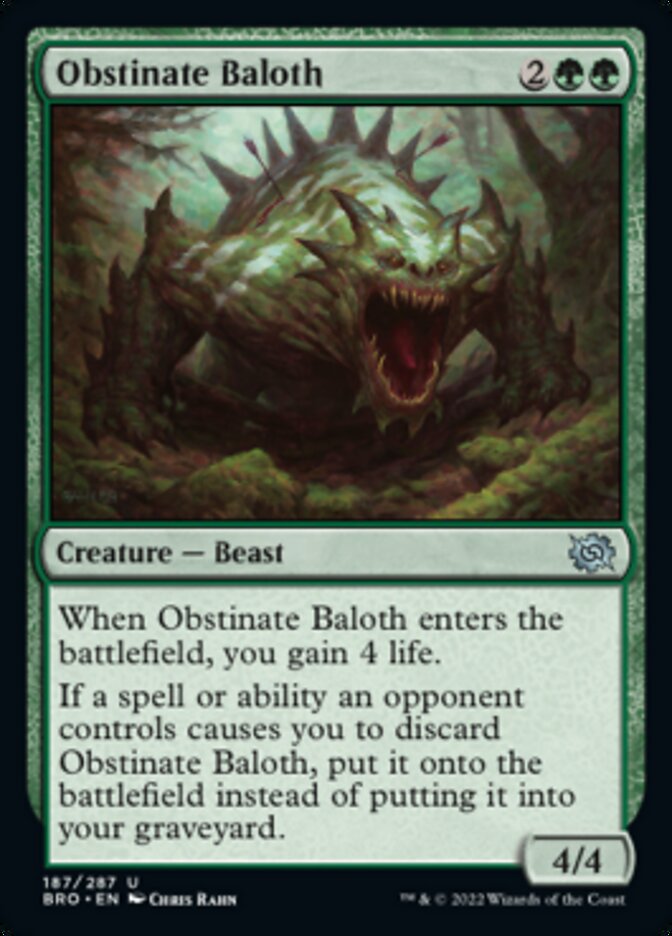 Obstinate Baloth [The Brothers' War] | The Time Vault CA