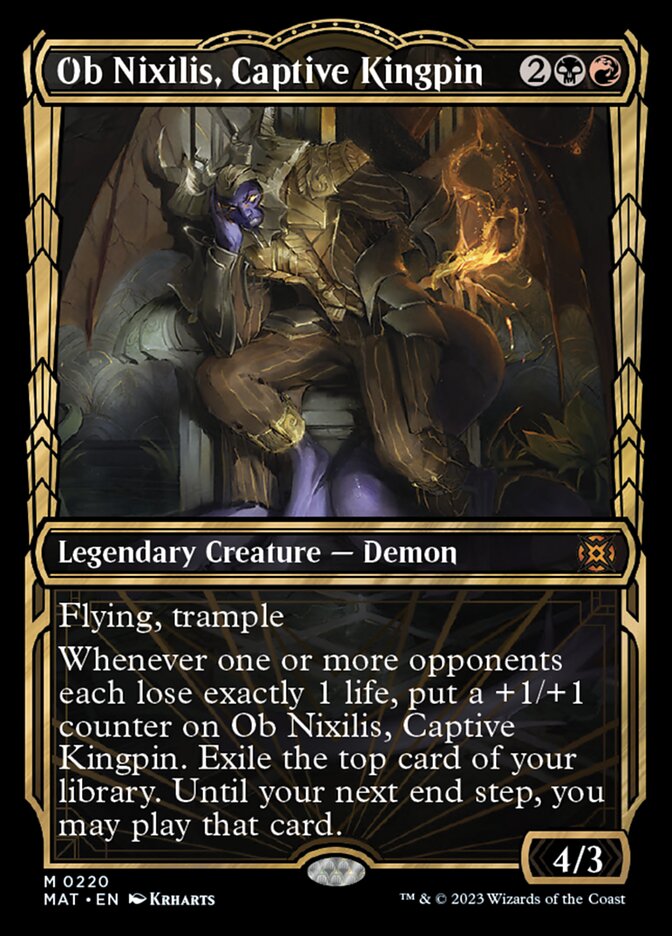 Ob Nixilis, Captive Kingpin (Showcase Halo Foil) [March of the Machine: The Aftermath] | The Time Vault CA