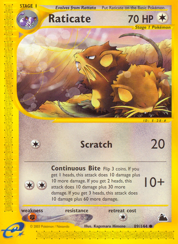 Raticate (89/144) [Skyridge] | The Time Vault CA