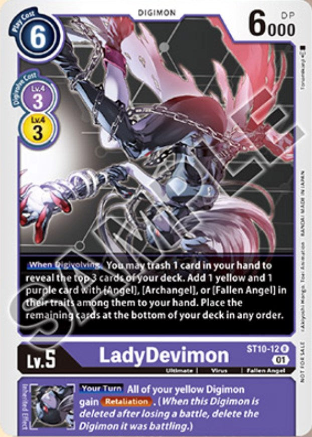 LadyDevimon [ST10-12] (Tamer Goods Set Angewomon & LadyDevimon) [Starter Deck: Parallel World Tactician Promos] | The Time Vault CA
