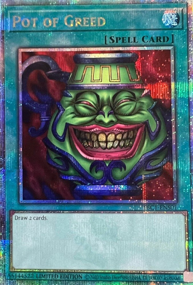 Pot of Greed [TBC1-ENS01] Secret Rare | The Time Vault CA