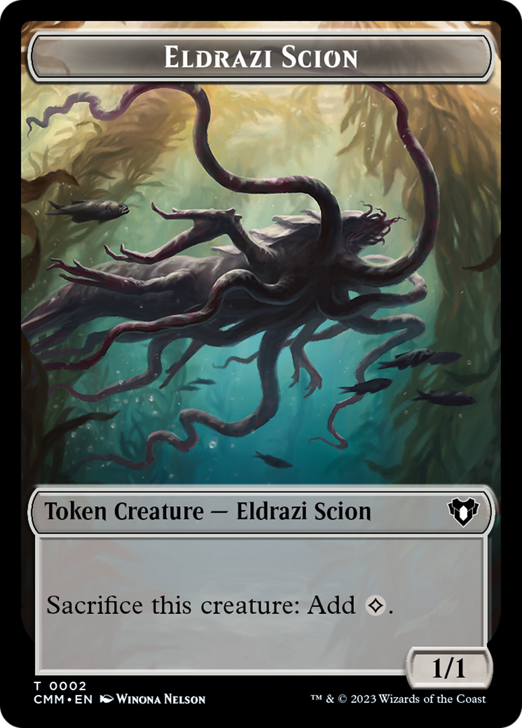 Manifest // Eldrazi Scion Double-Sided Token [Commander Masters Tokens] | The Time Vault CA