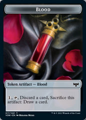 Blood // Boar Double-sided Token [Innistrad: Crimson Vow Tokens] | The Time Vault CA