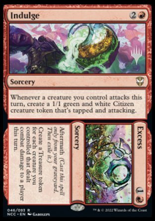 Indulge // Excess (Promo Pack) [Streets of New Capenna Commander Promos] | The Time Vault CA