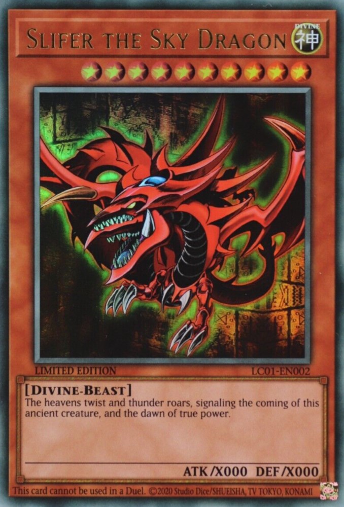 Slifer the Sky Dragon (25th Anniversary) [LC01-EN002] Ultra Rare | The Time Vault CA