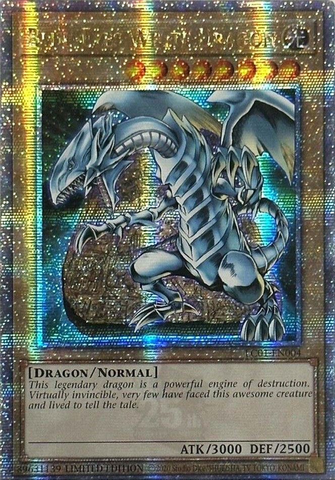 Blue-Eyes White Dragon (25th Anniversary) [LC01-EN004] Quarter Century Secret Rare | The Time Vault CA