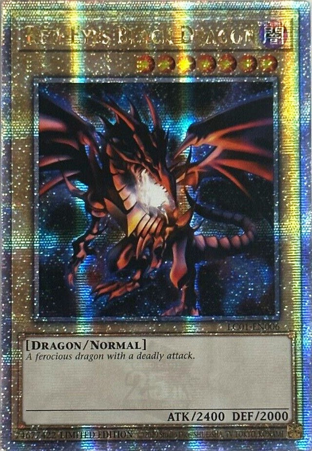 Red-Eyes Black Dragon (25th Anniversary) [LC01-EN006] Quarter Century Secret Rare | The Time Vault CA