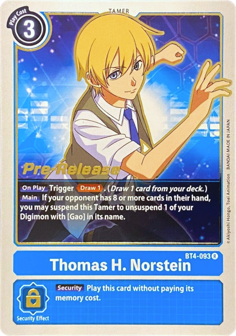 Thomas H. Norstein [BT4-093] [Great Legend Pre-Release Promos] | The Time Vault CA