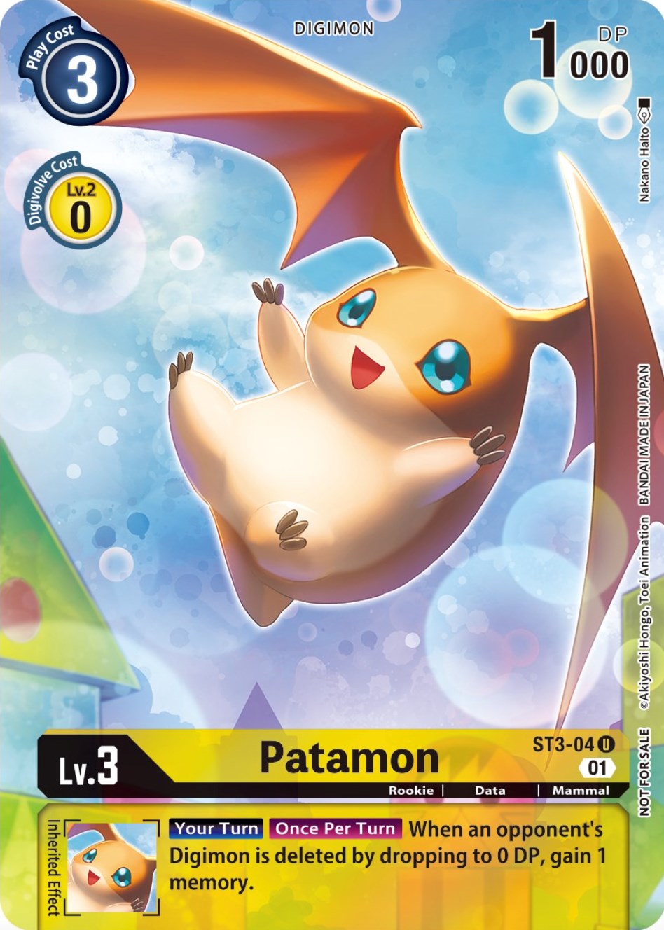 Patamon [ST3-04] (Official Tournament Pack Vol.9) [Starter Deck: Heaven's Yellow Promos] | The Time Vault CA
