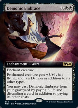 Demonic Embrace (Extended Art) [Core Set 2021] | The Time Vault CA