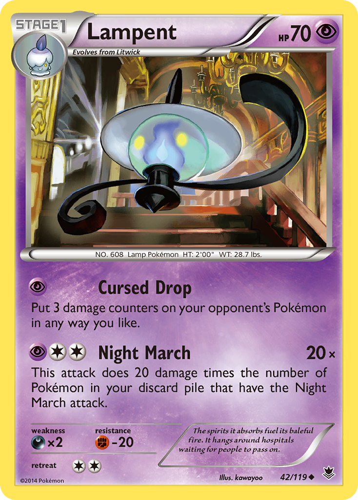 Lampent (42/119) [XY: Phantom Forces] | The Time Vault CA