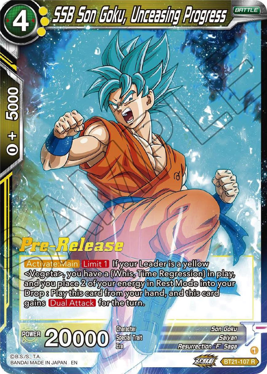 SSB Son Goku, Unceasing Progress (BT21-107) [Wild Resurgence Pre-Release Cards] | The Time Vault CA