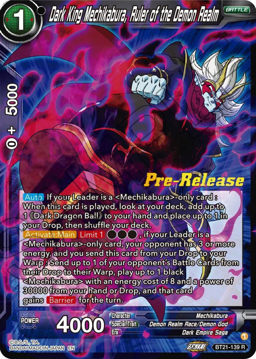 Dark King Mechikabura, Ruler of the Demon Realm (BT21-139) [Wild Resurgence Pre-Release Cards] | The Time Vault CA