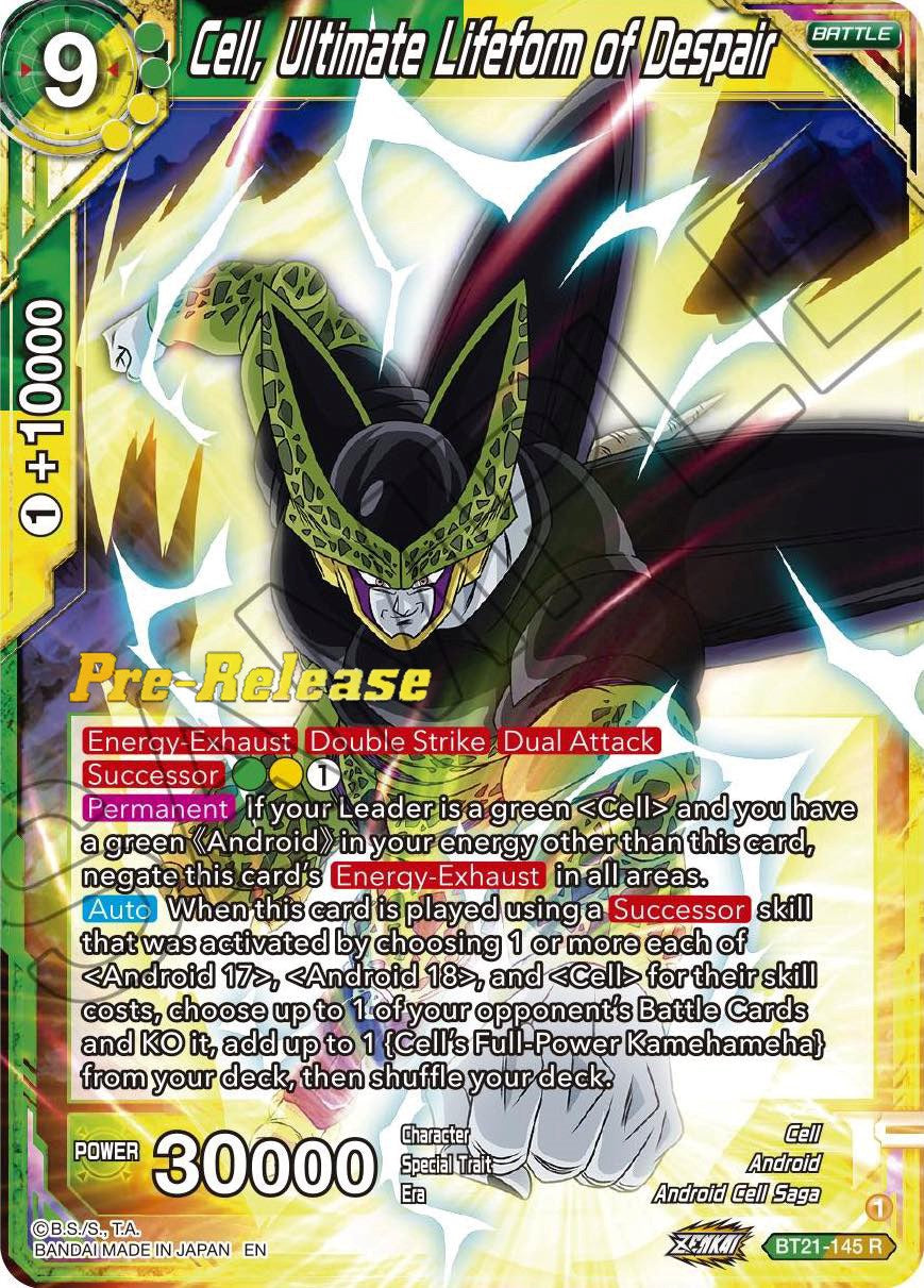 Cell, Ultimate Lifeform of Despair (BT21-145) [Wild Resurgence Pre-Release Cards] | The Time Vault CA