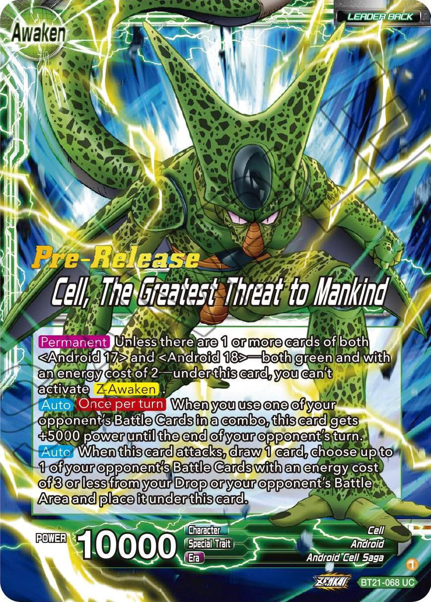 Cell // Cell, The Greatest Threat to Mankind (BT21-068) [Wild Resurgence Pre-Release Cards] | The Time Vault CA