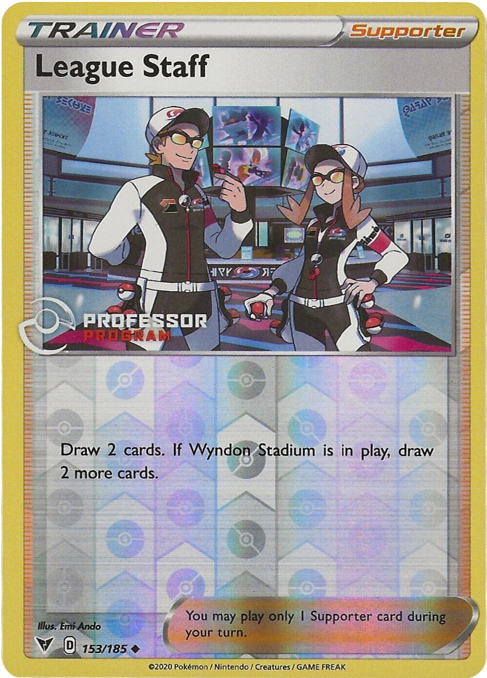 League Staff (153/185) (Professor Program Promo) [Sword & Shield: Vivid Voltage] | The Time Vault CA