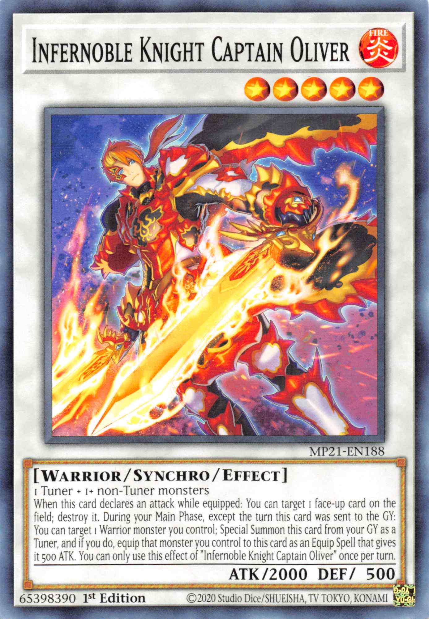 Infernoble Knight Captain Oliver [MP21-EN188] Common | The Time Vault CA