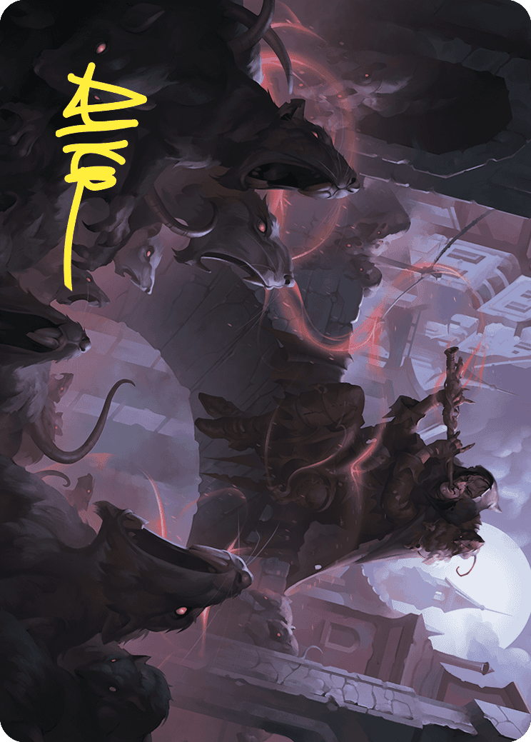 Gnawing Crescendo Art Card (Gold-Stamped Signature) [Wilds of Eldraine Art Series] | The Time Vault CA