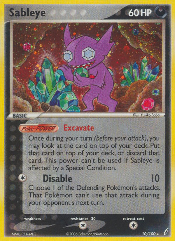 Sableye (10/100) [EX: Crystal Guardians] | The Time Vault CA