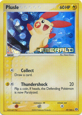 Plusle (39/106) (Stamped) [EX: Emerald] | The Time Vault CA