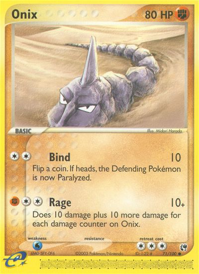 Onix (71/100) [EX: Sandstorm] | The Time Vault CA