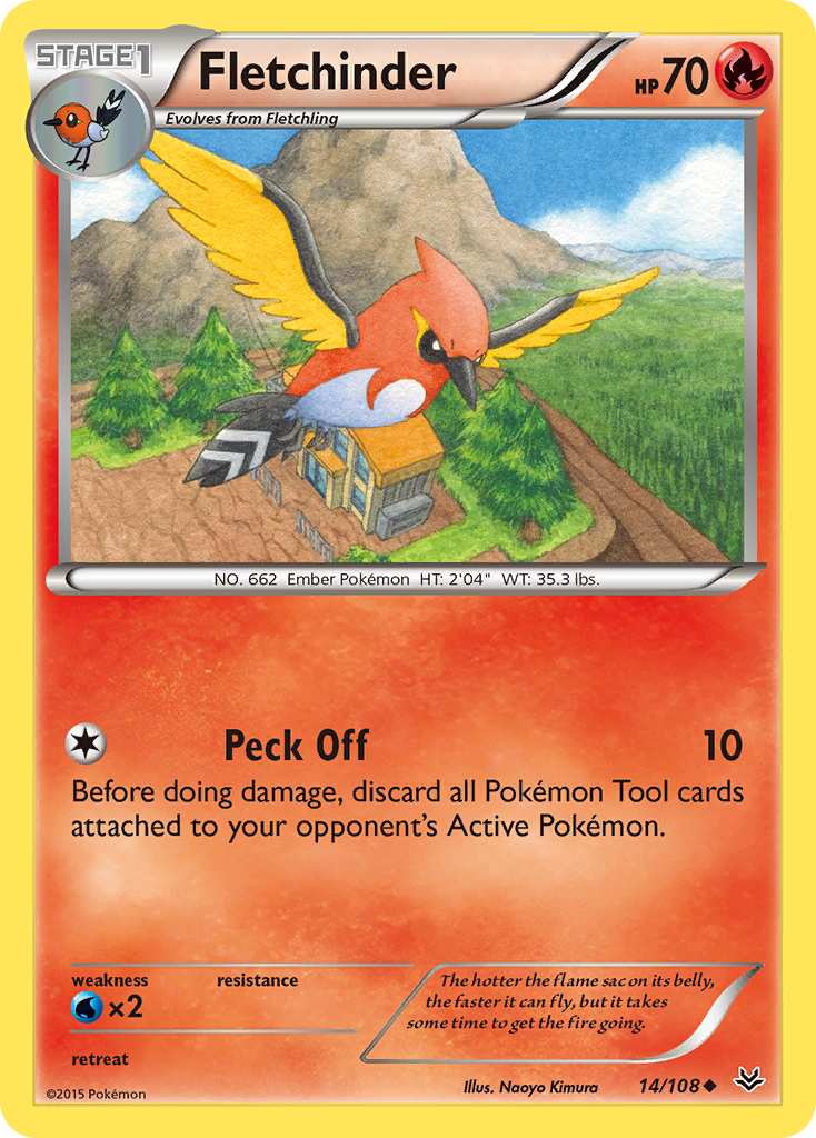 Fletchinder (14/108) [XY: Roaring Skies] | The Time Vault CA