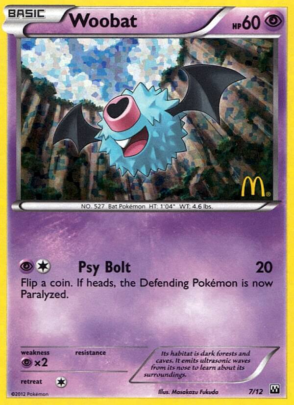 Woobat (7/12) [McDonald's Promos: 2012 Collection] | The Time Vault CA