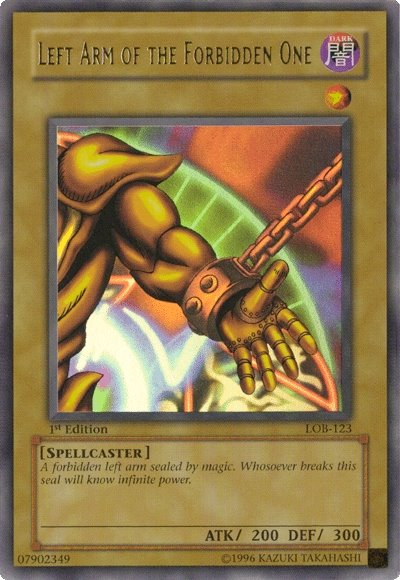 Left Arm of the Forbidden One [LOB-123] Ultra Rare | The Time Vault CA