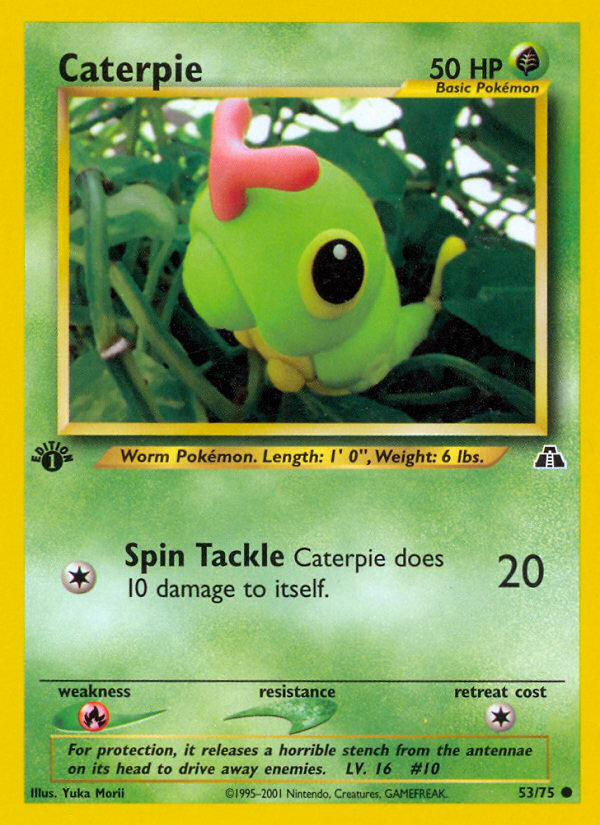 Caterpie (53/75) [Neo Discovery 1st Edition] | The Time Vault CA