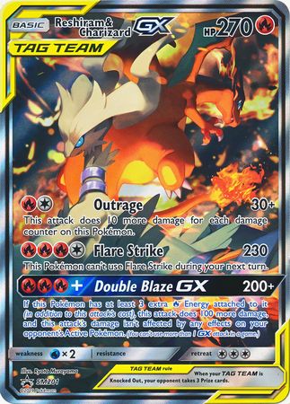 Reshiram & Charizard GX (SM201) (Jumbo Card) [Sun & Moon: Black Star Promos] | The Time Vault CA