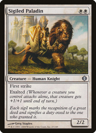 Sigiled Paladin [Shards of Alara] | The Time Vault CA