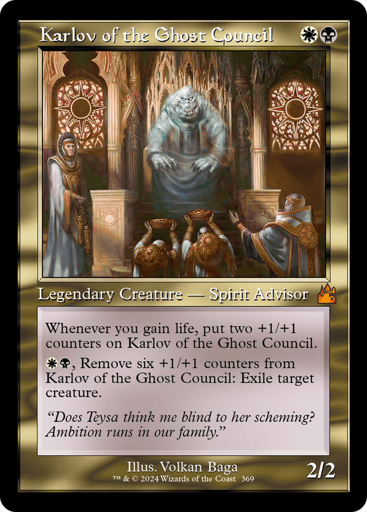 Karlov of the Ghost Council (Retro Frame) [Ravnica Remastered] | The Time Vault CA