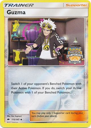 Guzma (115/147) (League Promo) [Sun & Moon: Burning Shadows] | The Time Vault CA