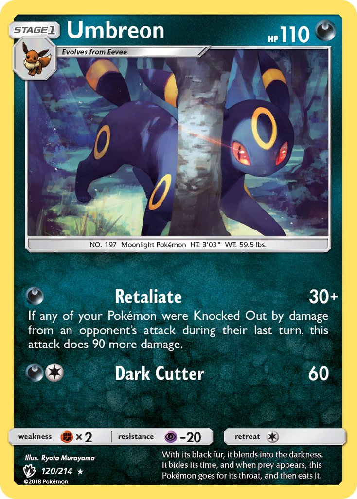 Umbreon (120/214) (Cosmos Holo) (Blister Exclusive) [Sun & Moon: Lost Thunder] | The Time Vault CA