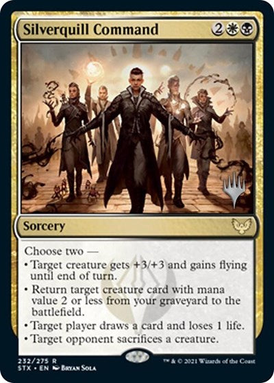 Silverquill Command (Promo Pack) [Strixhaven: School of Mages Promos] | The Time Vault CA