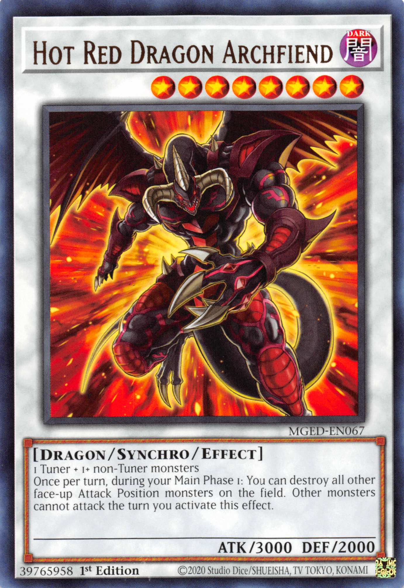 Hot Red Dragon Archfiend [MGED-EN067] Rare | The Time Vault CA