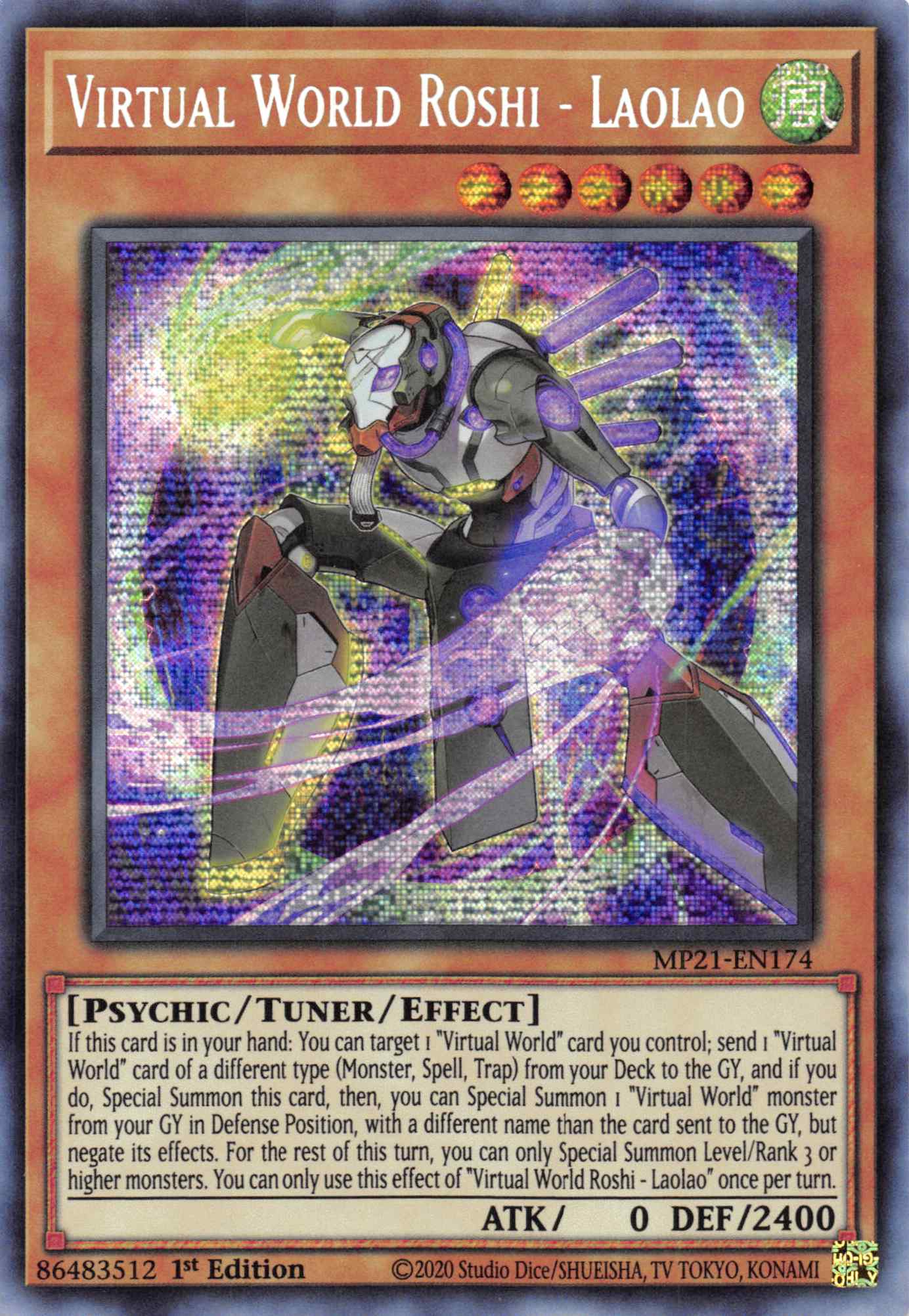 Virtual World Roshi - Laolao [MP21-EN174] Prismatic Secret Rare | The Time Vault CA