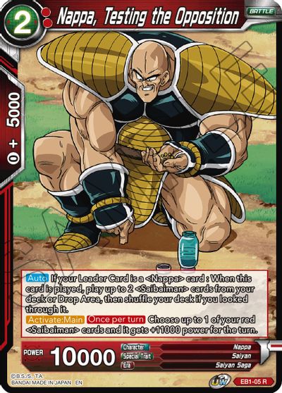 Nappa, Testing the Opposition (EB1-05) [Battle Evolution Booster] | The Time Vault CA