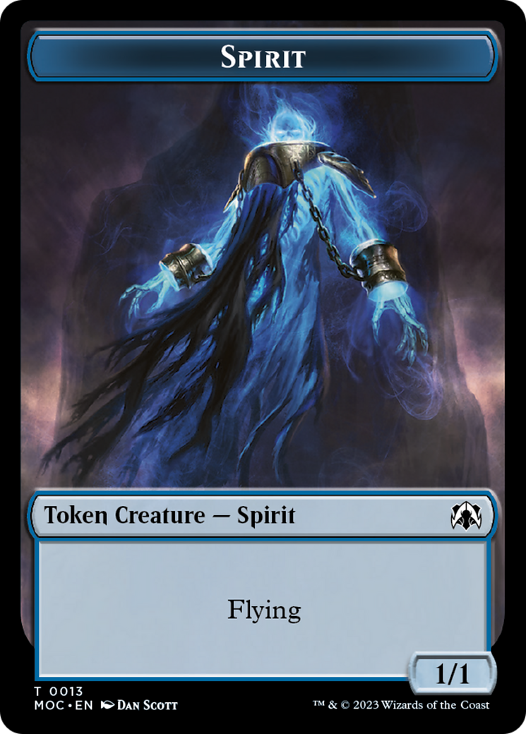 Spirit (9) // Spirit (13) Double-Sided Token [March of the Machine Commander Tokens] | The Time Vault CA