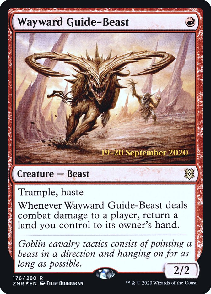 Wayward Guide-Beast  [Zendikar Rising Prerelease Promos] | The Time Vault CA