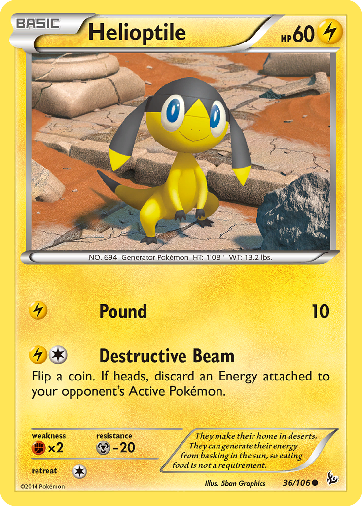 Helioptile (36/106) [XY: Flashfire] | The Time Vault CA